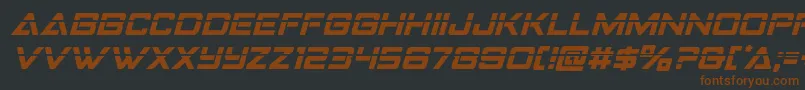 Strikefighterlaserital Font – Brown Fonts on Black Background