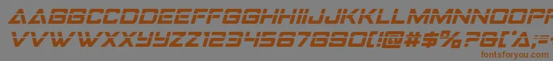 Strikefighterlaserital Font – Brown Fonts on Gray Background