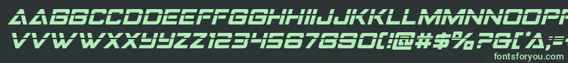 Strikefighterlaserital Font – Green Fonts on Black Background