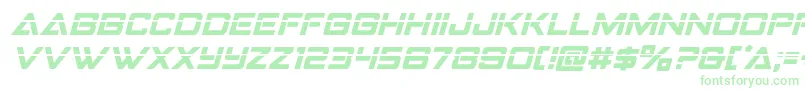 Strikefighterlaserital-Schriftart – Grüne Schriften auf weißem Hintergrund