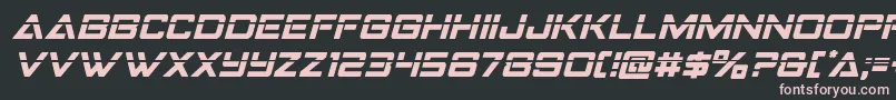 Strikefighterlaserital Font – Pink Fonts on Black Background