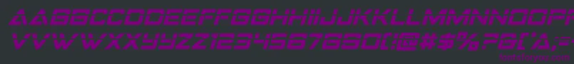 Strikefighterlaserital Font – Purple Fonts on Black Background