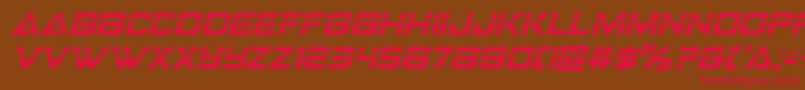 Strikefighterlaserital Font – Red Fonts on Brown Background