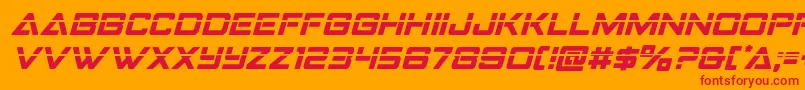 Strikefighterlaserital Font – Red Fonts on Orange Background