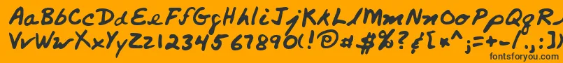 Sigmund Font – Black Fonts on Orange Background