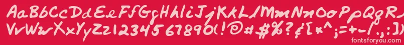 Sigmund Font – Pink Fonts on Red Background