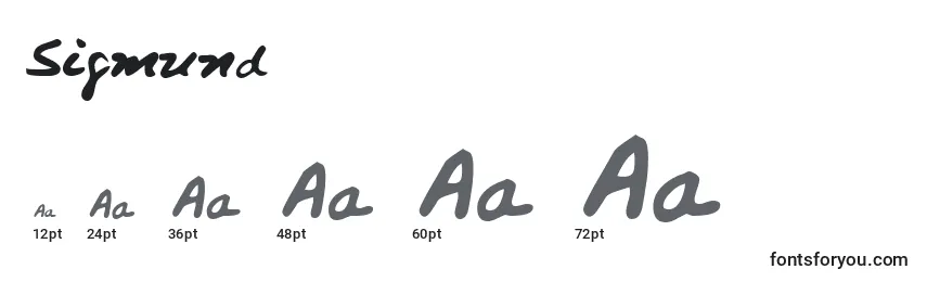 Sigmund Font Sizes