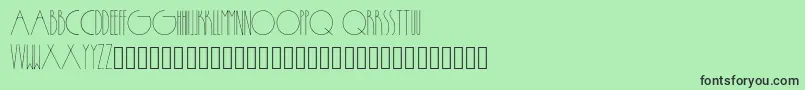 フォントPassion – 緑の背景に黒い文字