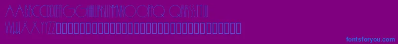 フォントPassion – 紫色の背景に青い文字