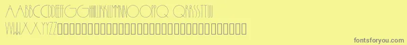 Passion-fontti – harmaat kirjasimet keltaisella taustalla
