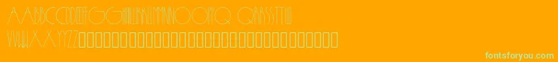 フォントPassion – オレンジの背景に緑のフォント