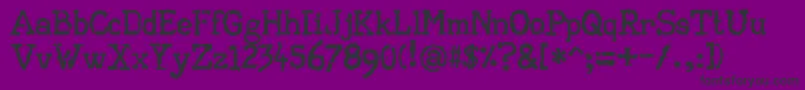 フォントAaTypewriter – 紫の背景に黒い文字