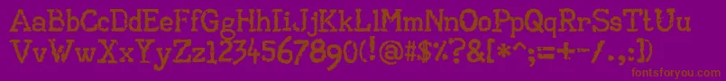AaTypewriter Font – Brown Fonts on Purple Background