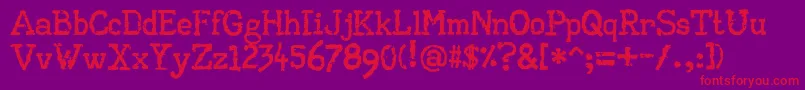 AaTypewriter Font – Red Fonts on Purple Background