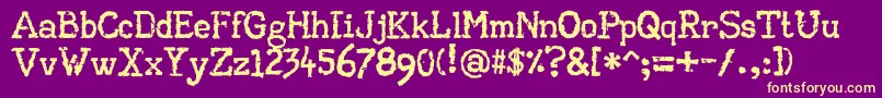 Подробнее о шрифте AaTypewriter Шрифт AaTypewriter – жёлтые шрифты на фиолетовом фоне