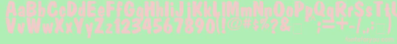 MarketBoldPlain Font – Pink Fonts on Green Background