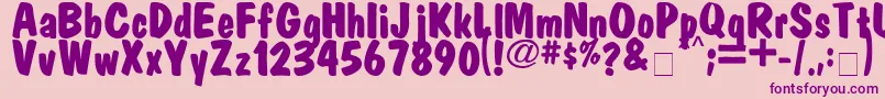 MarketBoldPlain Font – Purple Fonts on Pink Background