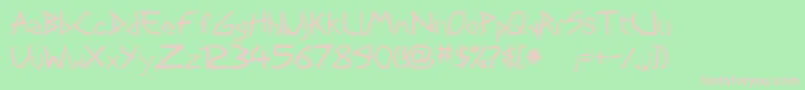 Stryx Font – Pink Fonts on Green Background