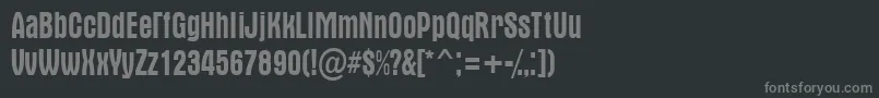 フォントAAlternanr – 黒い背景に灰色の文字