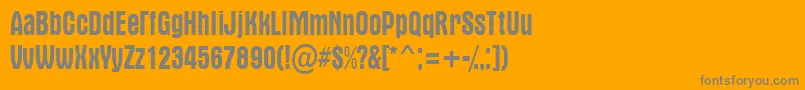 フォントAAlternanr – オレンジの背景に灰色の文字