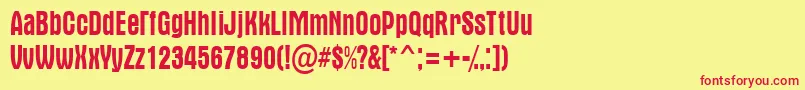 AAlternanr Font – Red Fonts on Yellow Background
