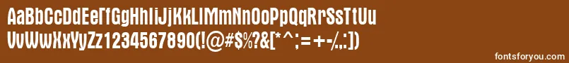 フォントAAlternanr – 茶色の背景に白い文字