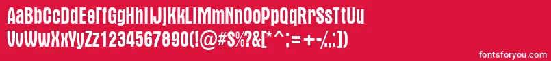 AAlternanr Font – White Fonts on Red Background