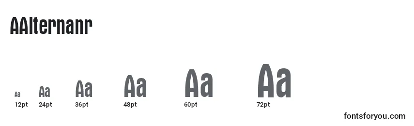 Размеры шрифта AAlternanr