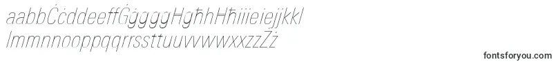 UniversNextProUltralightCondensedItalic Font – Maltese Fonts