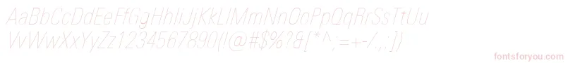 UniversNextProUltralightCondensedItalic-Schriftart – Rosa Schriften