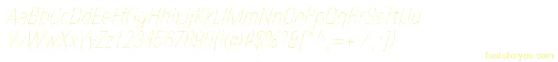 UniversNextProUltralightCondensedItalic Font – Yellow Fonts