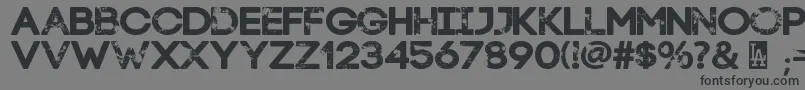 Шрифт LaStreetKids – чёрные шрифты на сером фоне