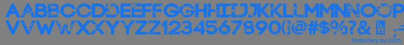Fonte LaStreetKids – fontes azuis em um fundo cinza