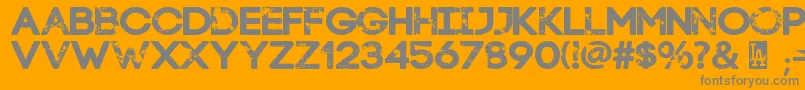 Шрифт LaStreetKids – серые шрифты на оранжевом фоне
