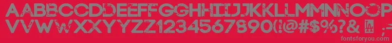 LaStreetKids Font – Gray Fonts on Red Background