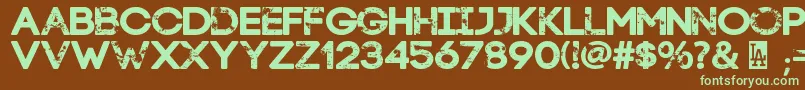 LaStreetKids Font – Green Fonts on Brown Background