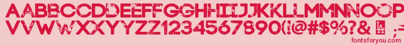 LaStreetKids Font – Red Fonts on Pink Background
