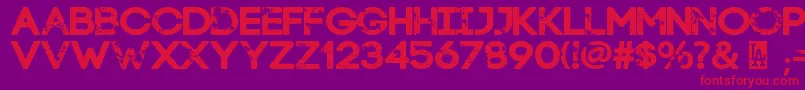 LaStreetKids Font – Red Fonts on Purple Background