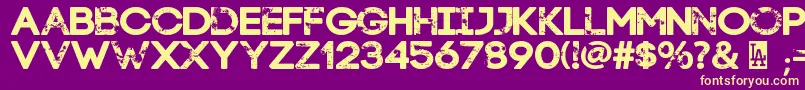 LaStreetKids Font – Yellow Fonts on Purple Background