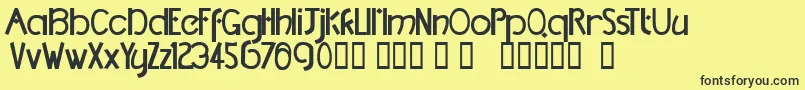 TmDccNormal Font – Black Fonts on Yellow Background