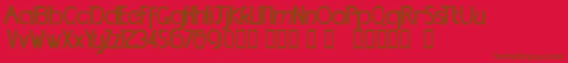 TmDccNormal Font – Brown Fonts on Red Background