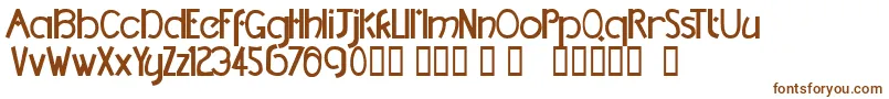 TmDccNormal Font – Brown Fonts on White Background