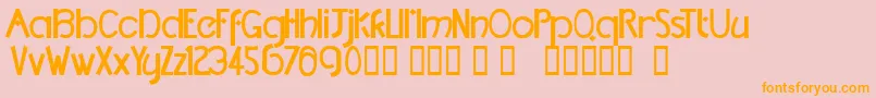 TmDccNormal Font – Orange Fonts on Pink Background