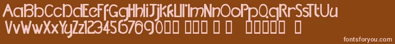 TmDccNormal Font – Pink Fonts on Brown Background