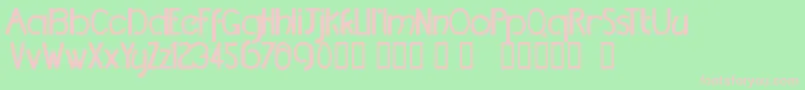 TmDccNormal Font – Pink Fonts on Green Background