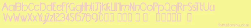 TmDccNormal Font – Pink Fonts on Yellow Background