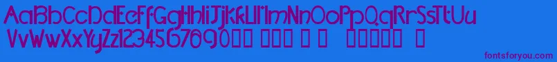 TmDccNormal Font – Purple Fonts on Blue Background
