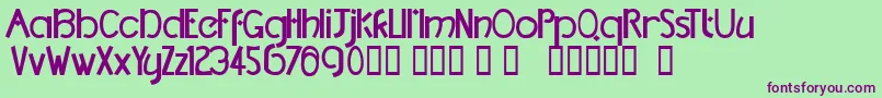 TmDccNormal Font – Purple Fonts on Green Background