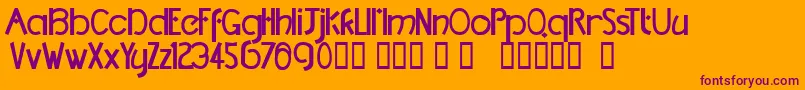 TmDccNormal Font – Purple Fonts on Orange Background