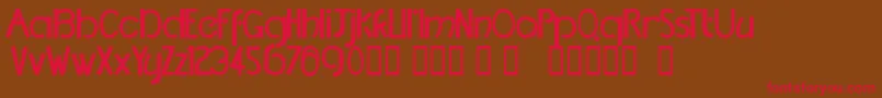 TmDccNormal Font – Red Fonts on Brown Background